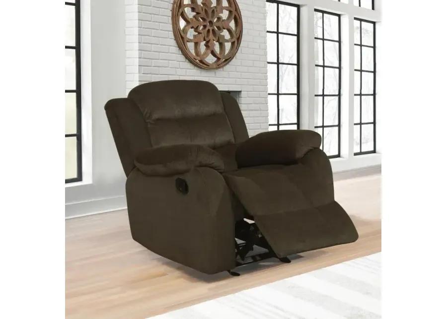 Rodman Upholstered Glider Recliner Chocolate