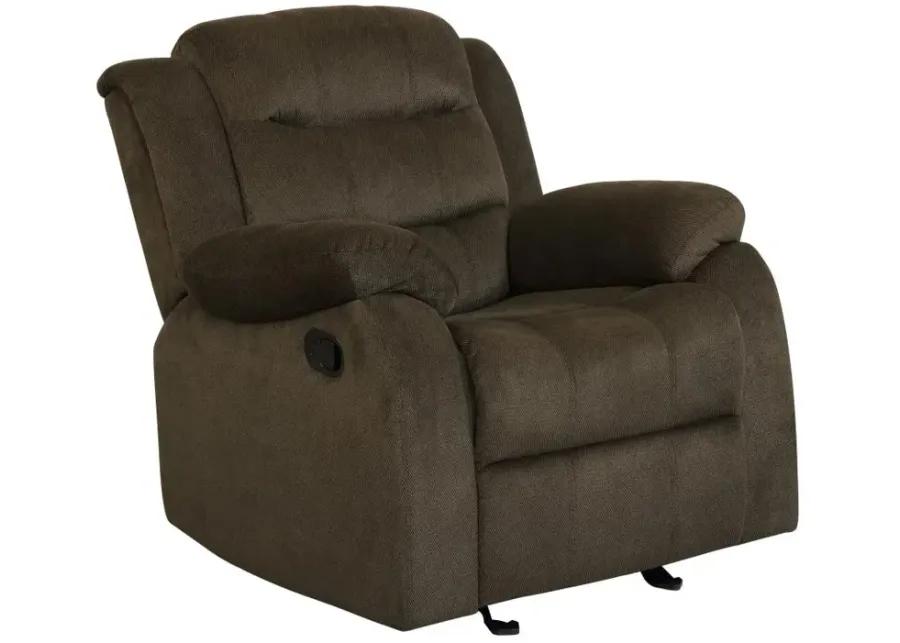 Rodman Upholstered Glider Recliner Chocolate