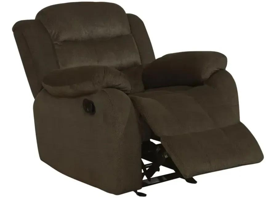 Rodman Upholstered Glider Recliner Chocolate