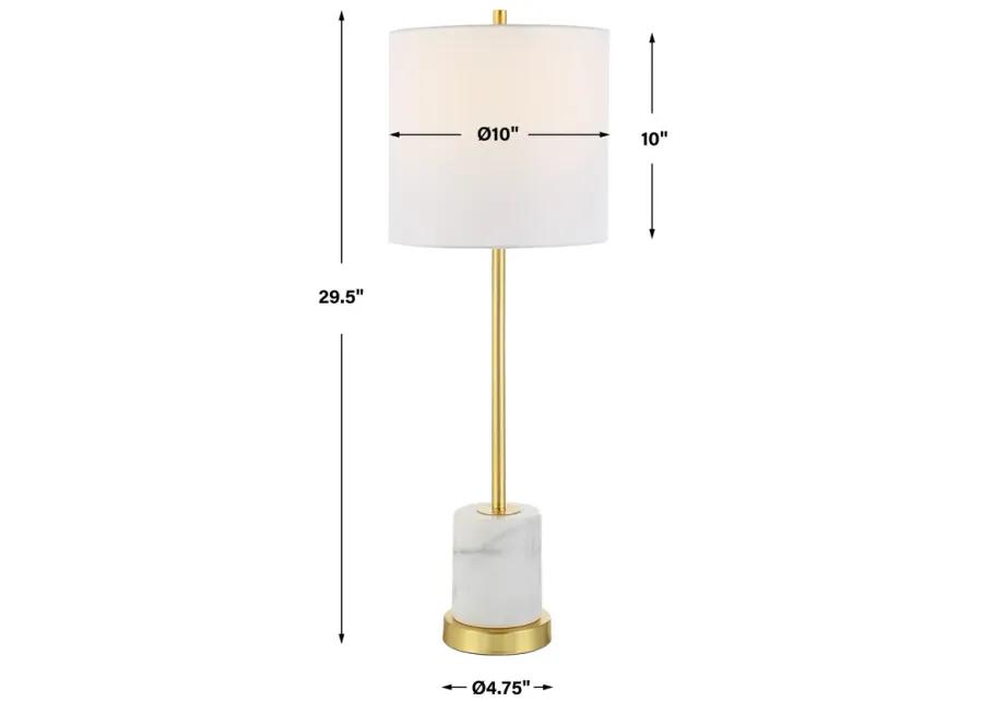 Turret Gold Buffet Lamp