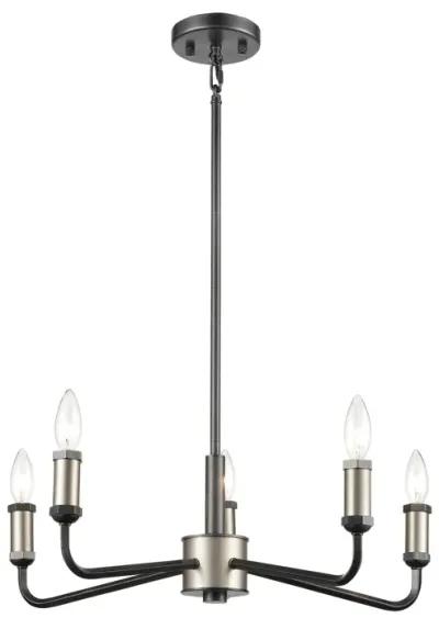 Cortlandt 23" Wide 5-Light Chandelier - Iron