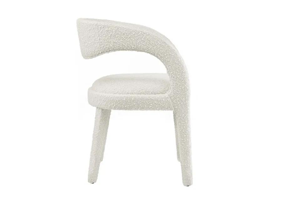 Pinnacle Boucle Upholstered Dining Chair Set of Two