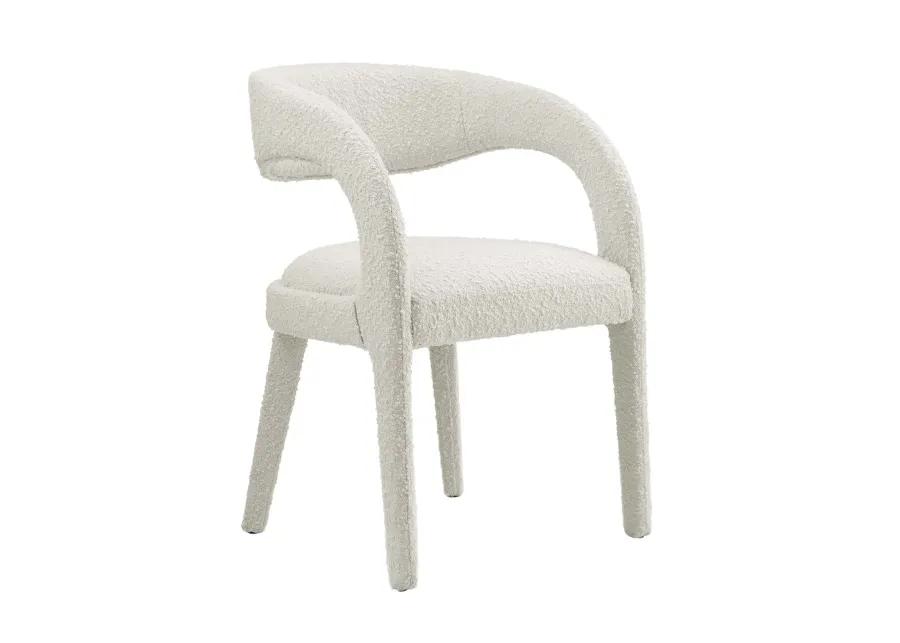 Pinnacle Boucle Upholstered Dining Chair Set of Two