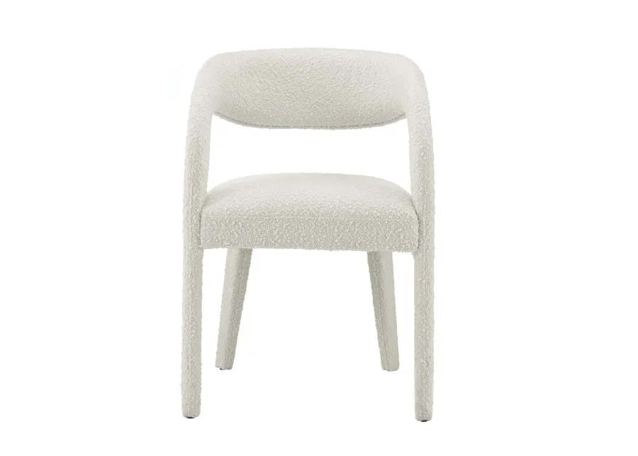 Pinnacle Boucle Upholstered Dining Chair Set of Two