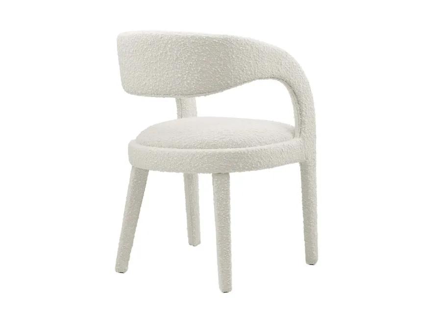 Pinnacle Boucle Upholstered Dining Chair Set of Two