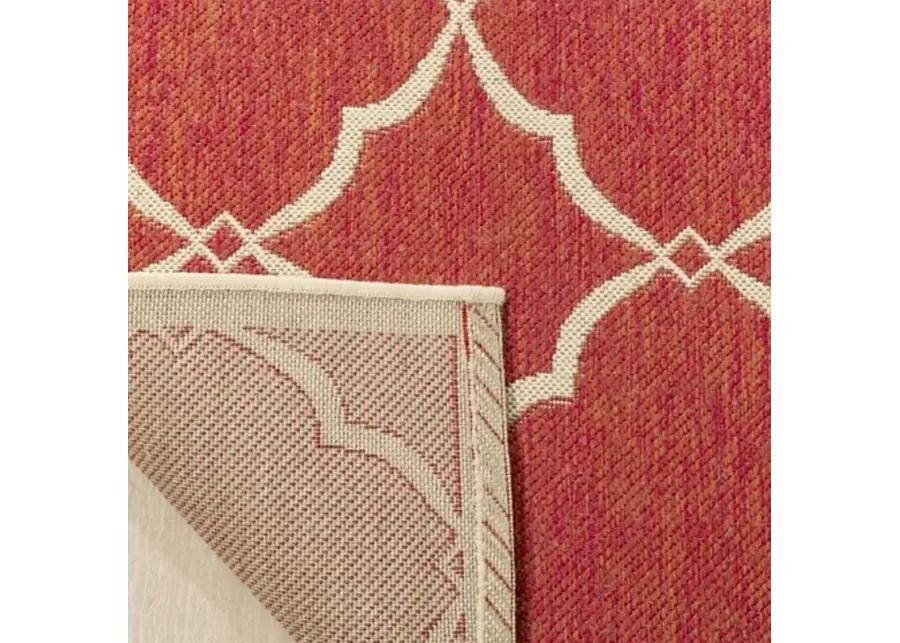 LINDEN 125 Collection LND125Q-28 Red / Creme 2'-2" X 8'