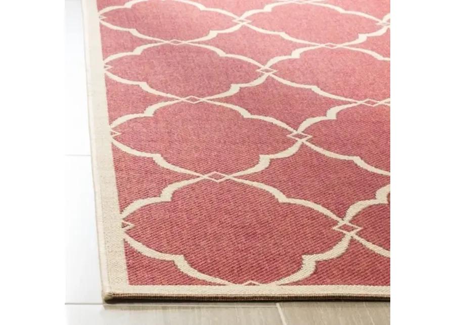 LINDEN 125 Collection LND125Q-28 Red / Creme 2'-2" X 8'