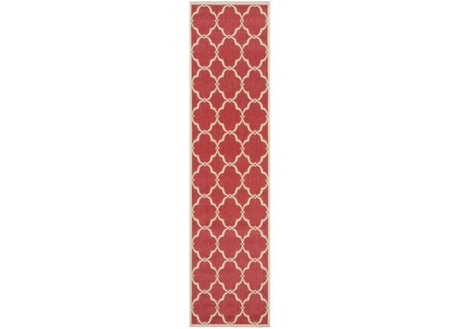 LINDEN 125 Collection LND125Q-28 Red / Creme 2'-2" X 8'