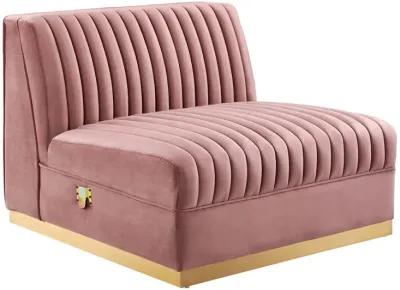 Sanguine Channel Tufted Performance Velvet 4-Seat Modular Sofa