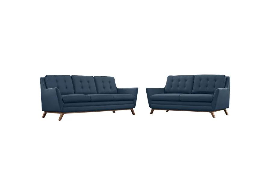 Beguile Living Room Set Upholstered Fabric Set of 2