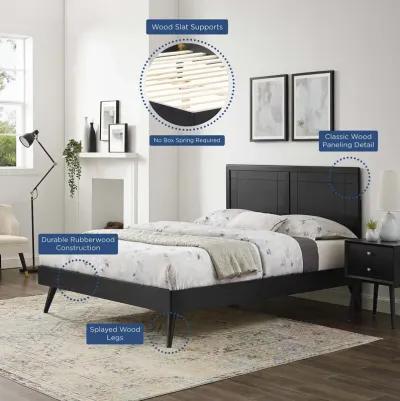 Marlee Twin Wood Platform Bed With Splayed Legs