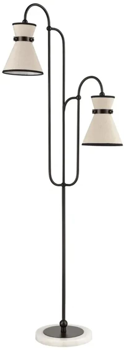 Emsworth 63" High 2-Light Floor Lamp - Matte Black