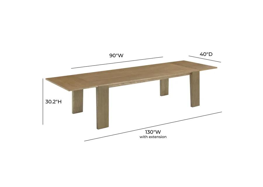 Polly Natural Ash Extendable Rectangular Dining Table