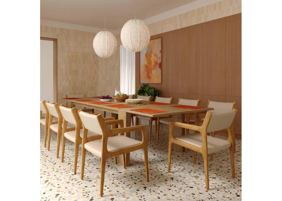 Polly Natural Ash Extendable Rectangular Dining Table