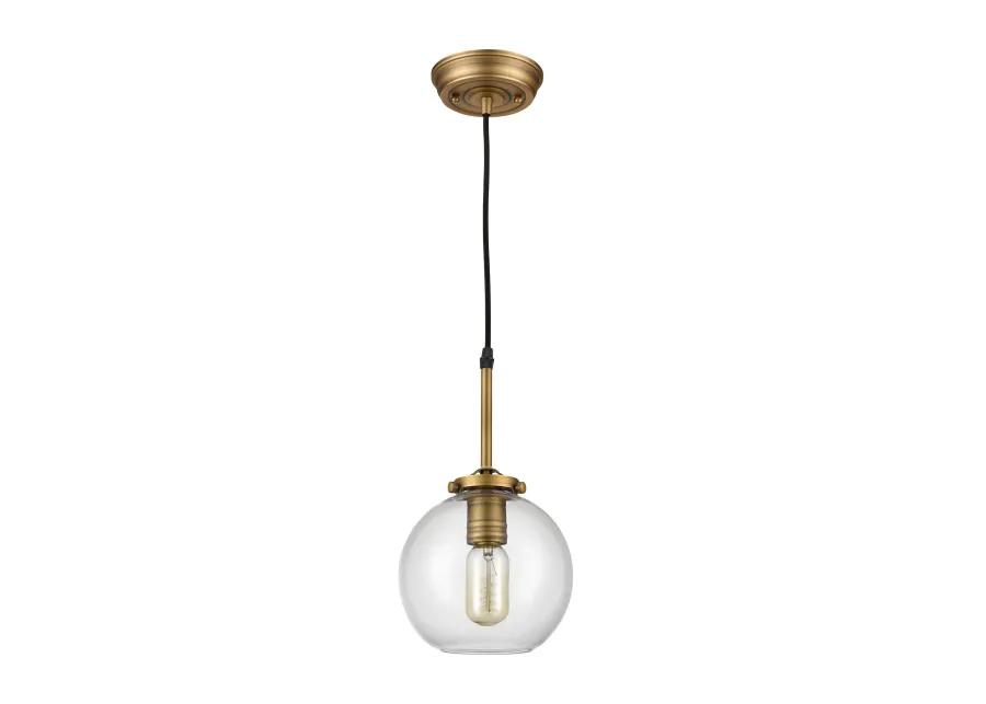 Mountain Creek 7" Wide 1-Light Mini Pendant - Aged Brass