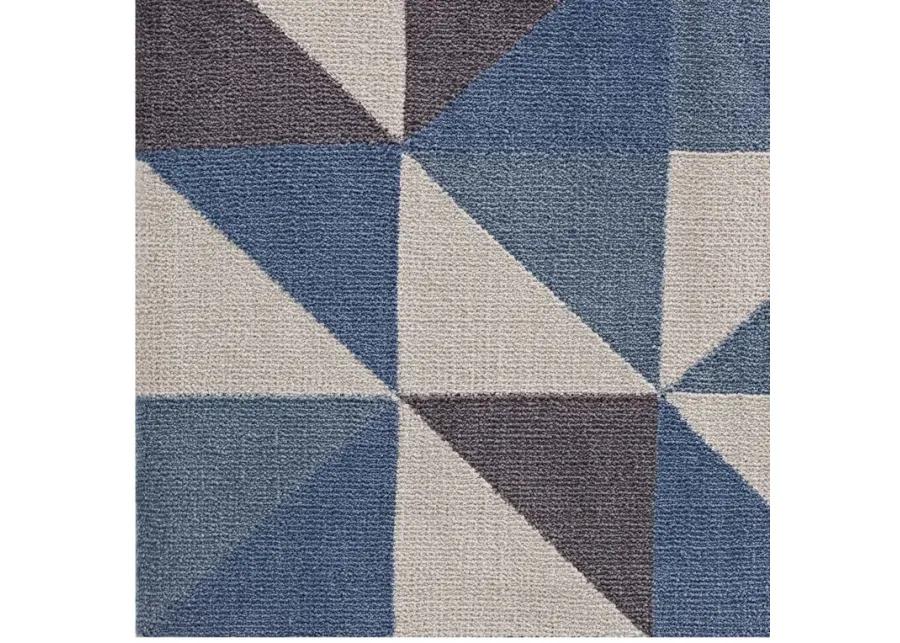 Kahula Geometric Triangle Mosaic 8x10 Area Rug