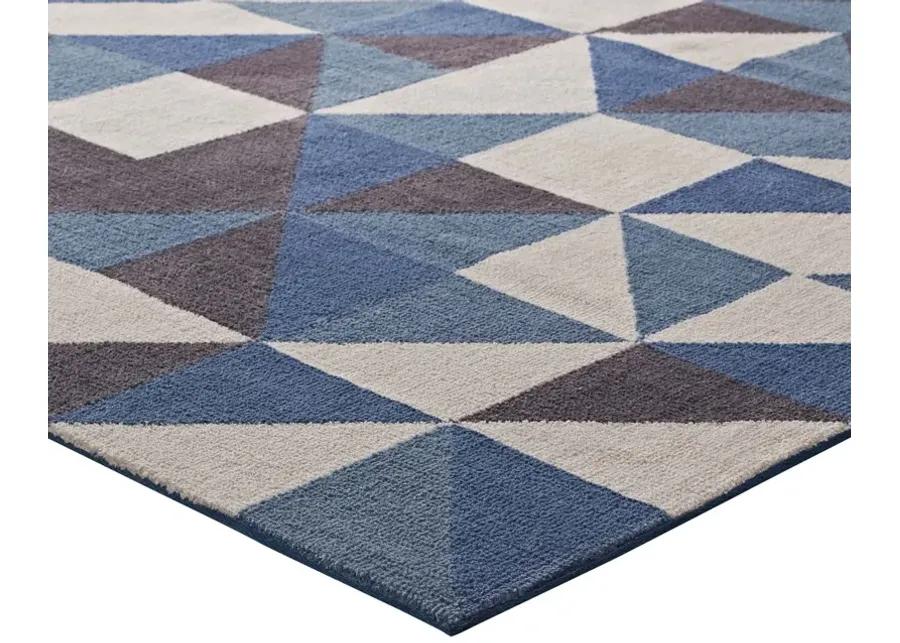 Kahula Geometric Triangle Mosaic 8x10 Area Rug