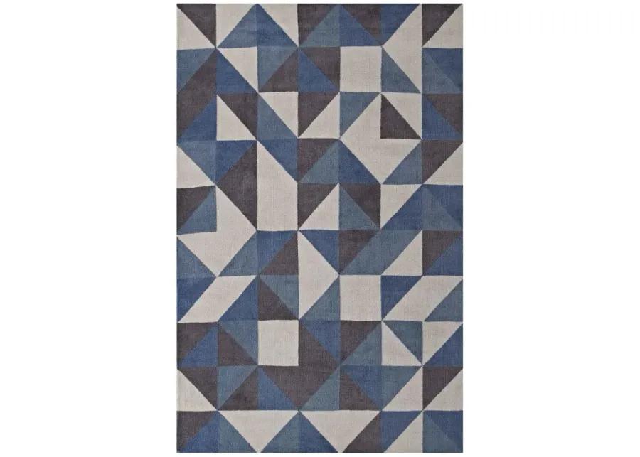 Kahula Geometric Triangle Mosaic 8x10 Area Rug