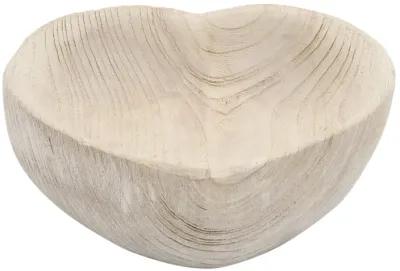 Wood - Set of 2 9/10" Heart Bowls