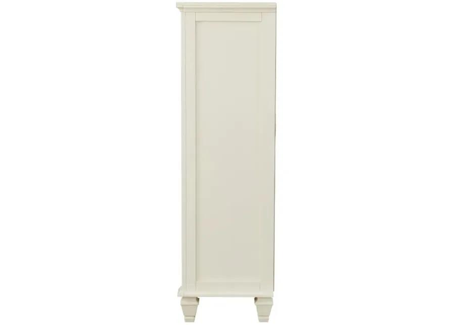 Sandy Beach 5-drawer Rectangular Chest Cream White