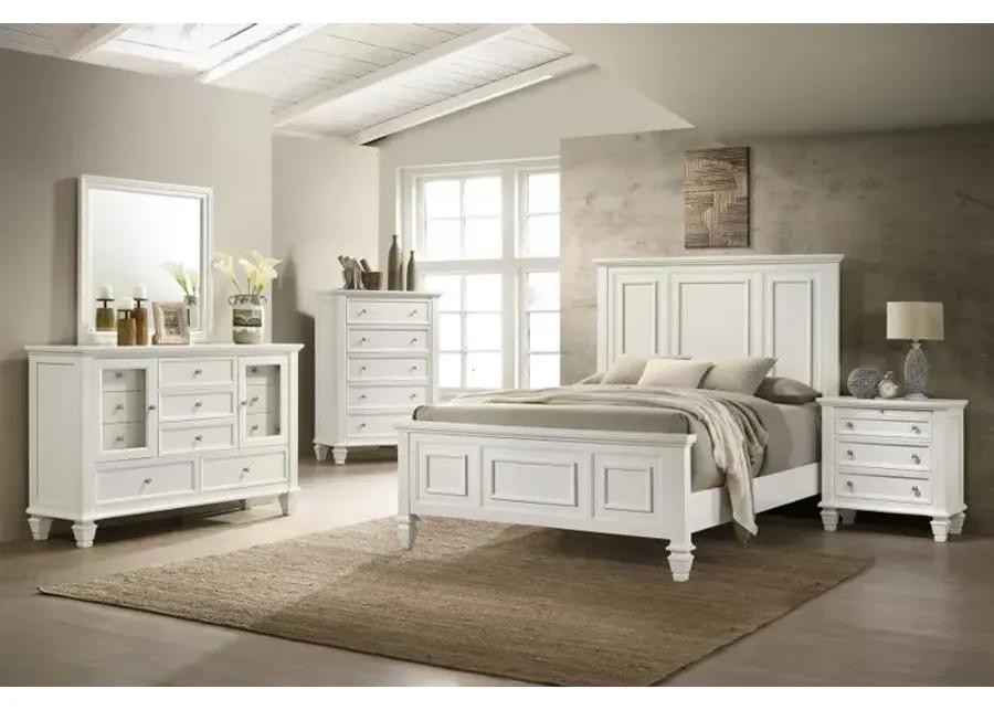 Sandy Beach 5-drawer Rectangular Chest Cream White