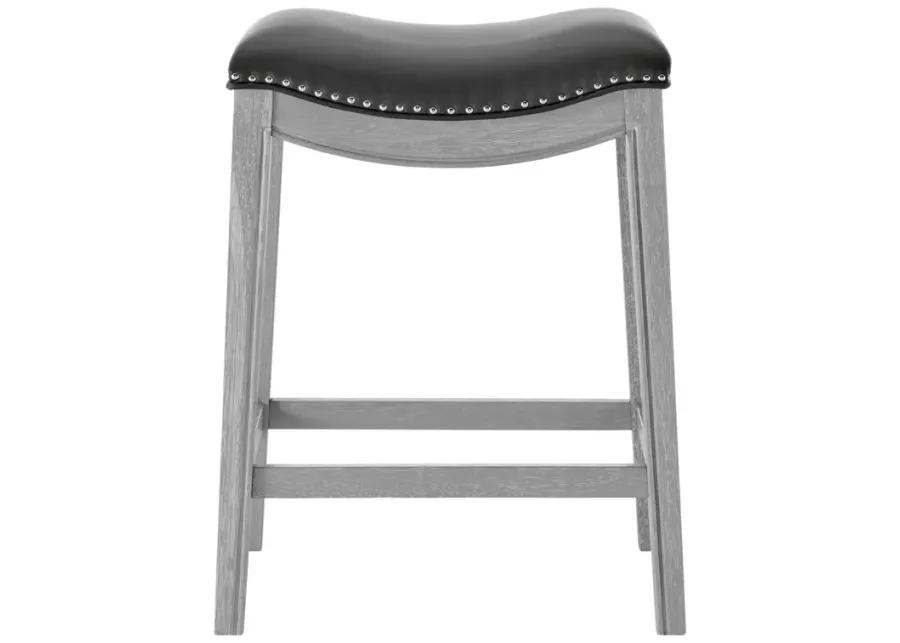 grover kd pu counter stool ash gray frame, matte black(assembly required)