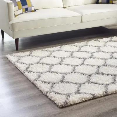 Solvea Moroccan Trellis 5x8 Shag Area Rug