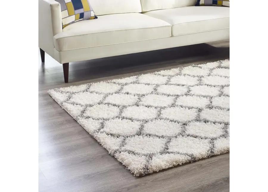 Solvea Moroccan Trellis 5x8 Shag Area Rug