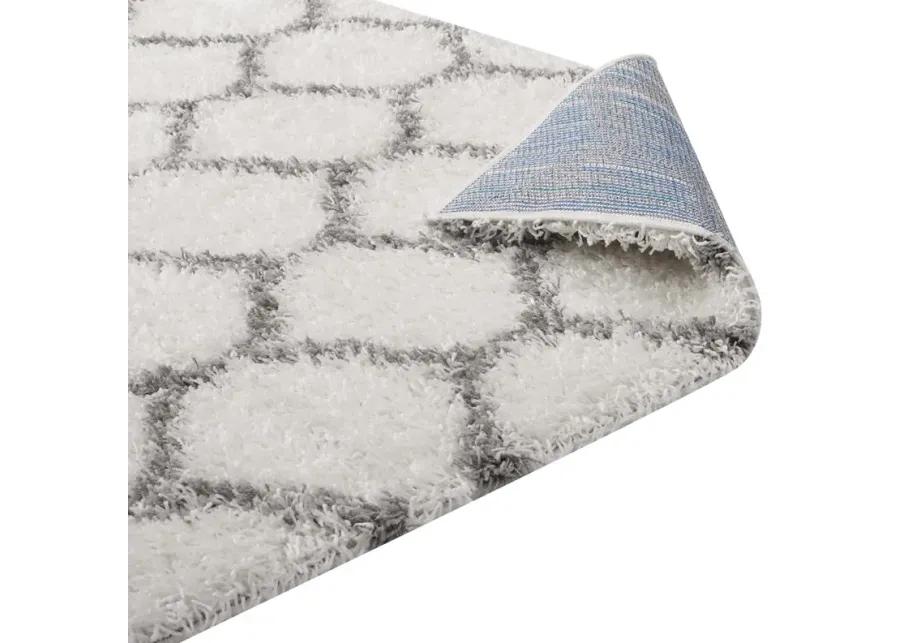 Solvea Moroccan Trellis 5x8 Shag Area Rug