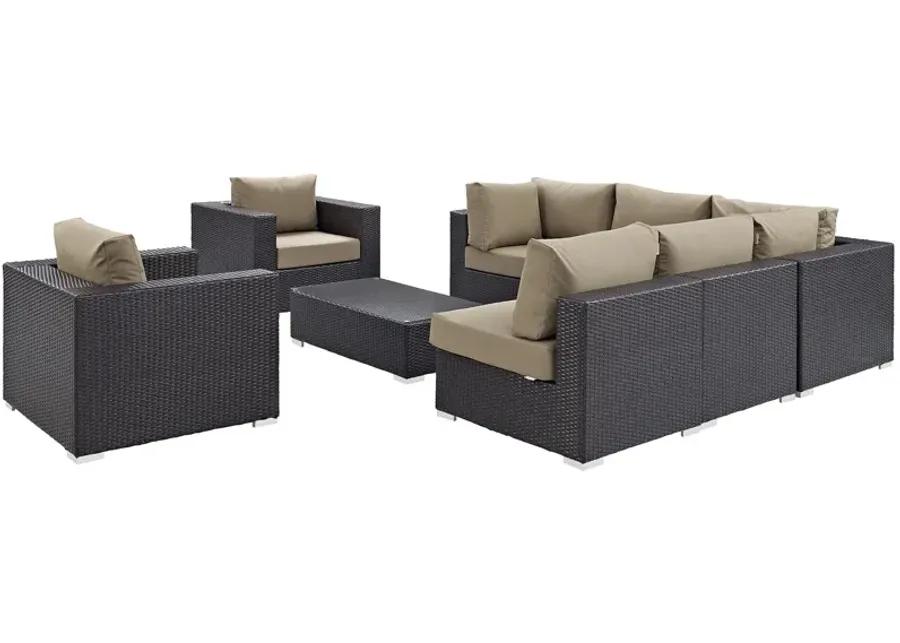 Convene 8 Piece Outdoor Patio Sectional Set