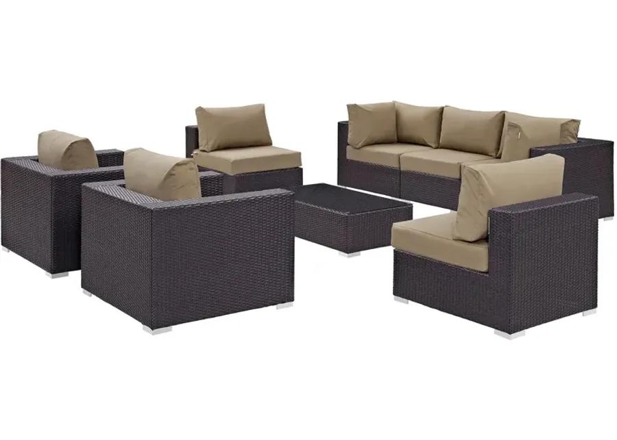 Convene 8 Piece Outdoor Patio Sectional Set