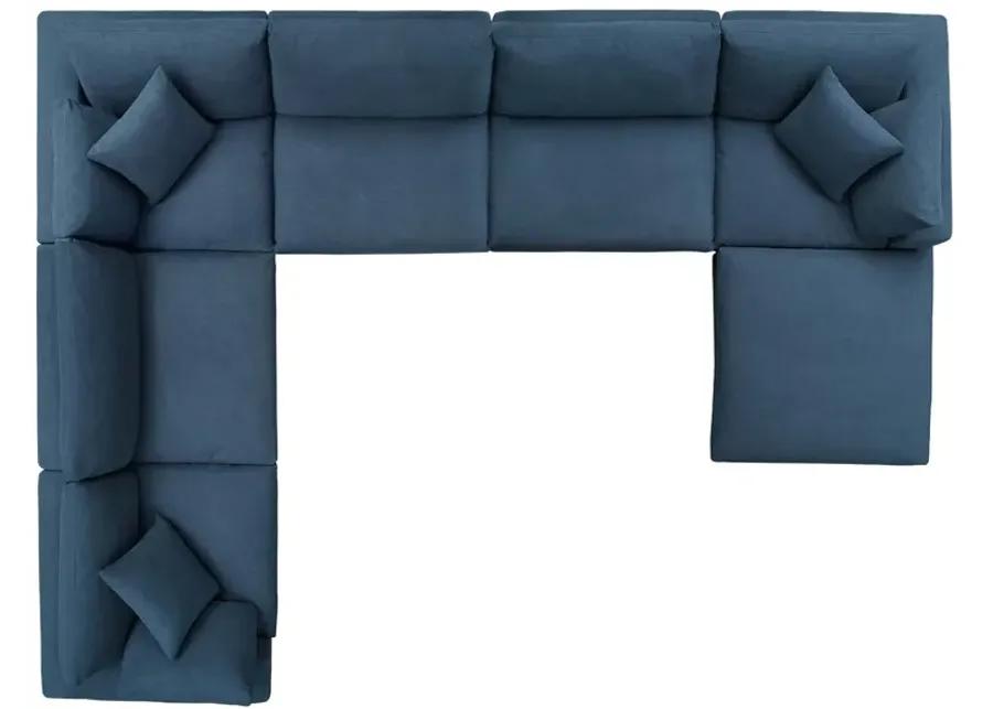 Commix Down Filled Overstuffed 7 Piece Sectional Sofa Set