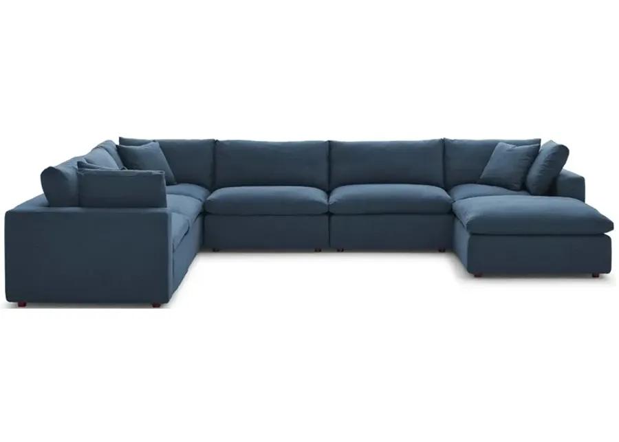 Commix Down Filled Overstuffed 7 Piece Sectional Sofa Set