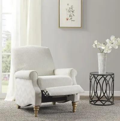 Madison Park Athena Ivory Push Back Recliner