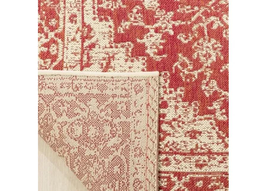 LINDEN 137 Collection LND137Q-210 Red / Creme 2'-2" X 10'