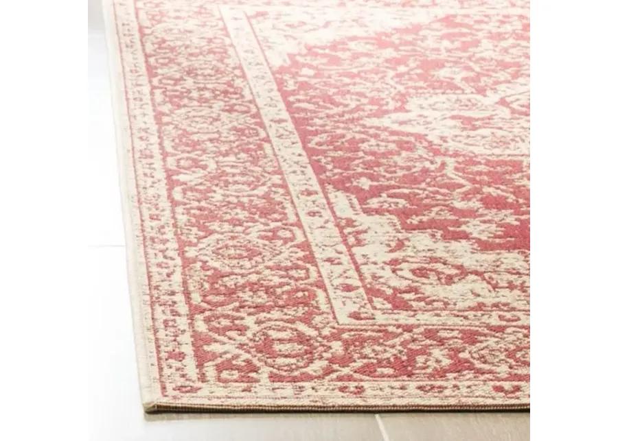 LINDEN 137 Collection LND137Q-210 Red / Creme 2'-2" X 10'