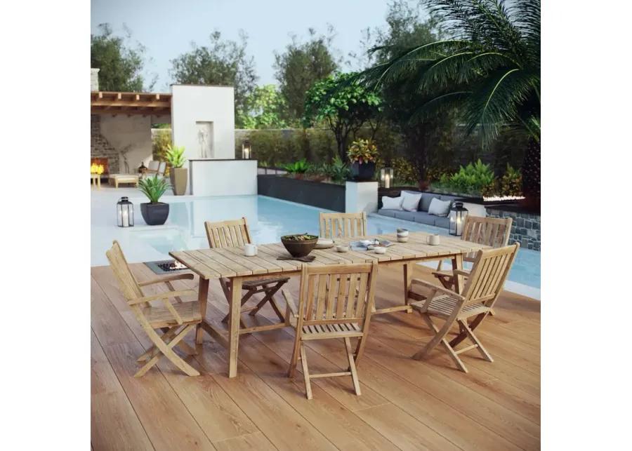 Marina 7 Piece Outdoor Patio Teak Dining Set