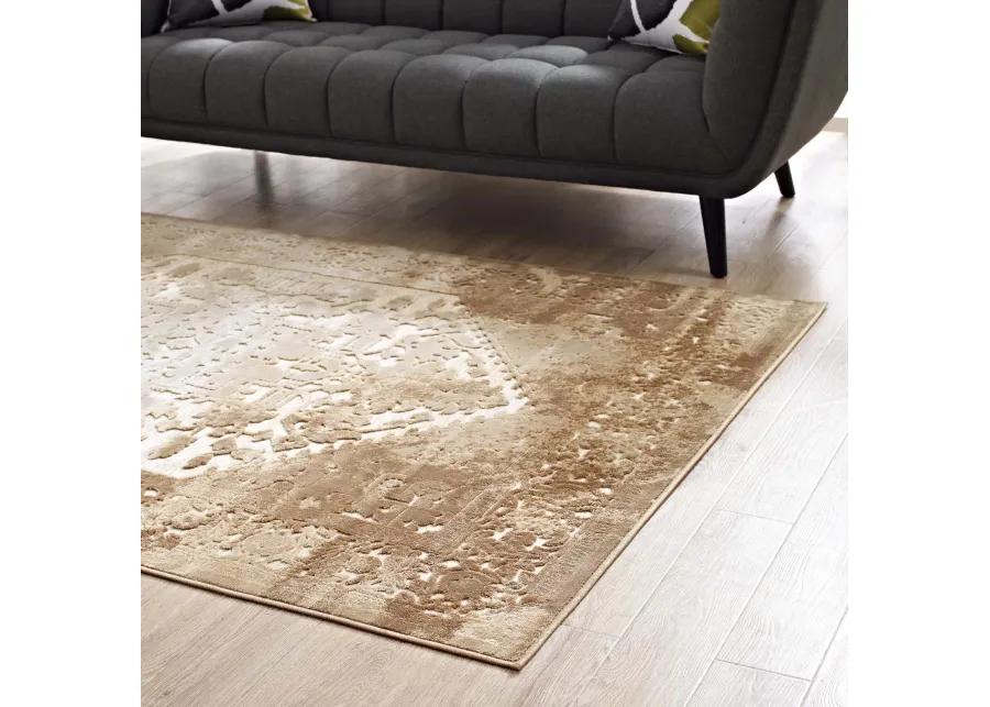 Rosina Distressed Persian Medallion 5x8 Area Rug