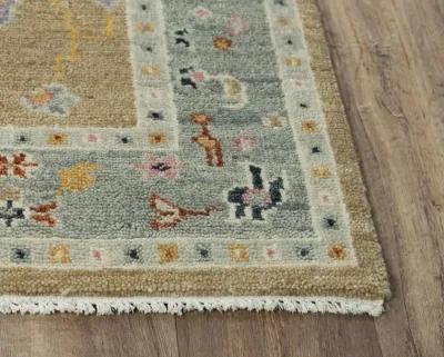 Envision Taupe/Gray  Hand Spun Wool 6' x 9' Rectangle Rug