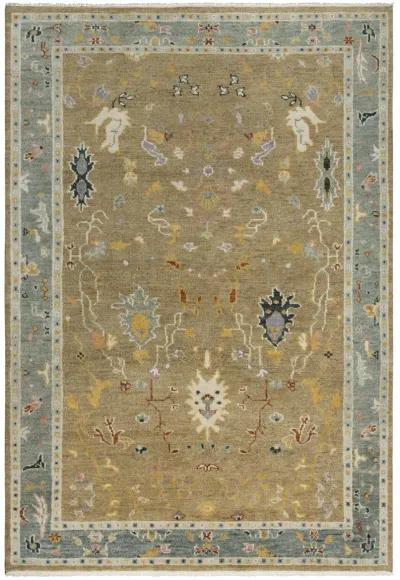 Envision Taupe/Gray  Hand Spun Wool 6' x 9' Rectangle Rug