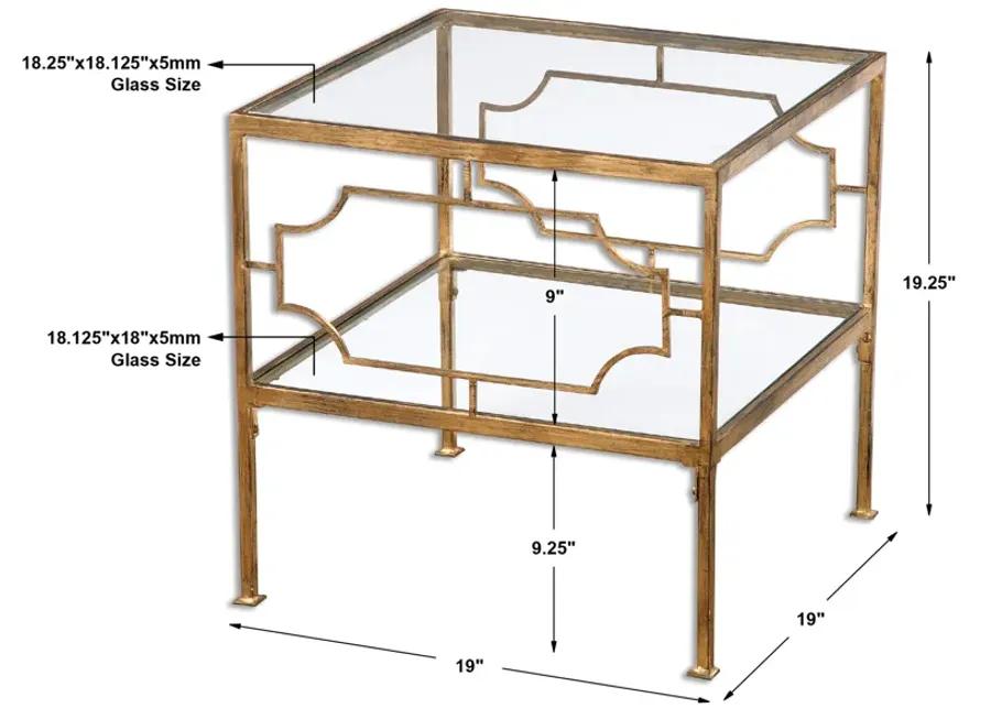 Genell Gold Cube Table