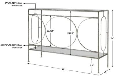 Luano Silver Console Table