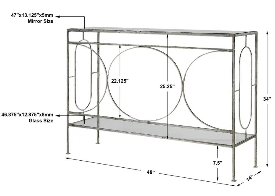 Luano Silver Console Table