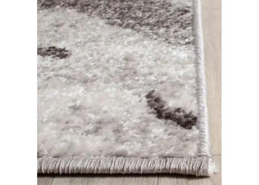 Adirondack Contemporary Silver / Charcoal 6' X 9' Powerloomed Rug