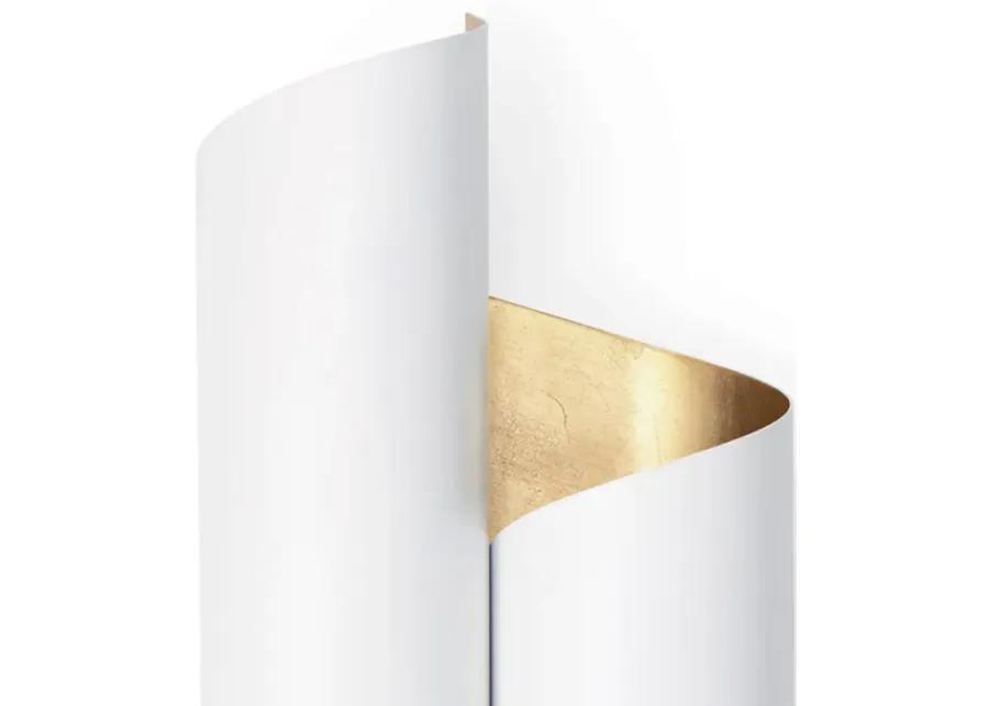 Folio Sconce (White and Gold)