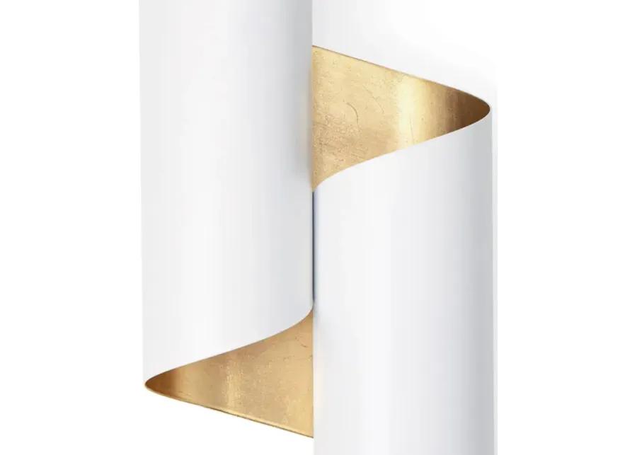 Folio Sconce (White and Gold)