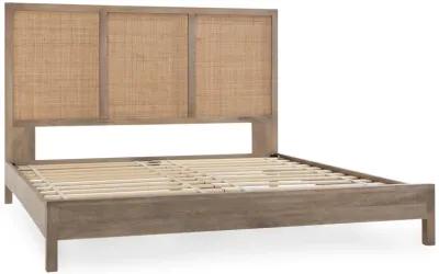 Jensen Mango Wood Queen Bed in Taupe