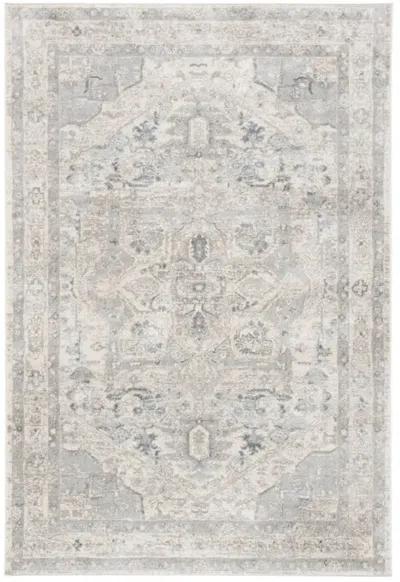 Brentwood 852 Ivory / Grey 9' X 12' Large Rectangle Powerloomed Rug