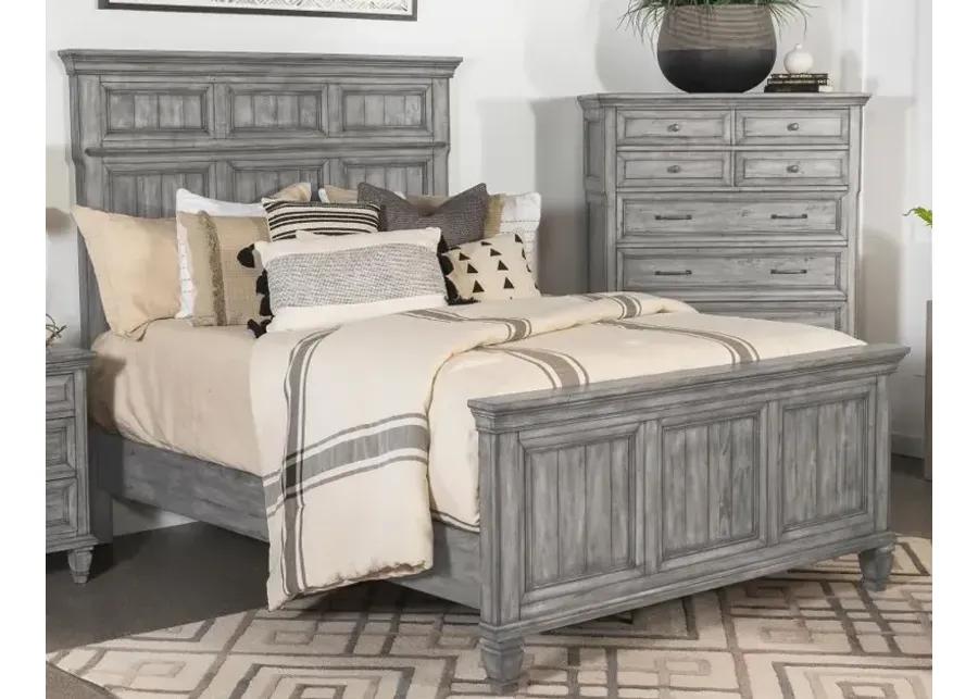 Avenue California King Panel Bed Grey