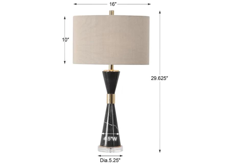 Alastair Black Marble Table Lamp